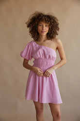 Charlotte One Shoulder Babydoll Mini Dress