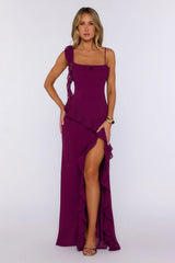 Fluttering Petals Maxi Dress Berry