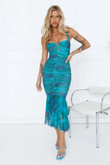 Gemma Loves Mesh Midi Dress Orange