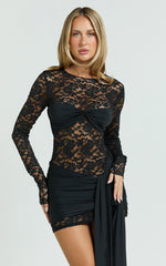 Lioness - Midnight Mini Dress in Onyx