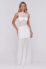 Sheer Glow Mesh Top Ivory