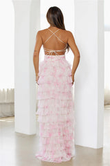 Elegant Whisper Maxi Dress Pink