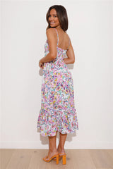 Blooming Scent Midi Dress White