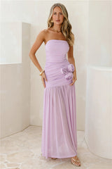 In Bloom Strapless Maxi Dress Lilac