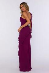 Fluttering Petals Maxi Dress Berry