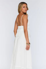 Rose Darling Embroidered Crop Top White
