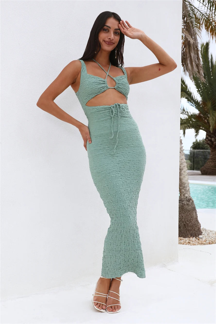 Found Gold Midi Dress Lilac