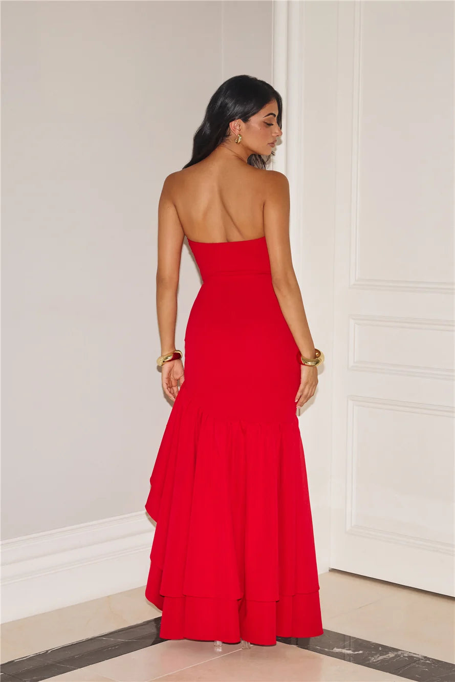 Extravagant Events Strapless Maxi Dress Pink