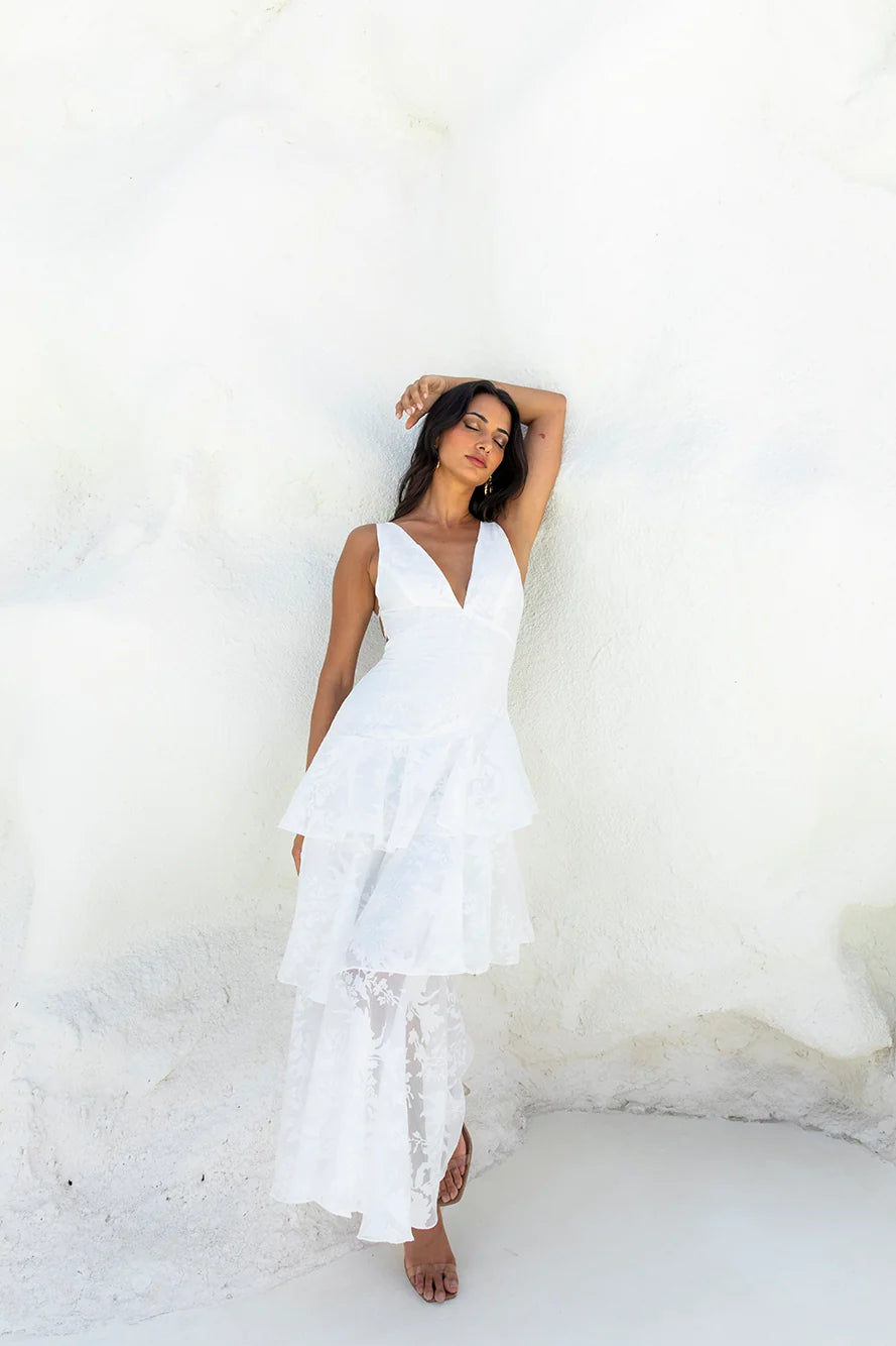 Autumn Love Maxi Dress Blue