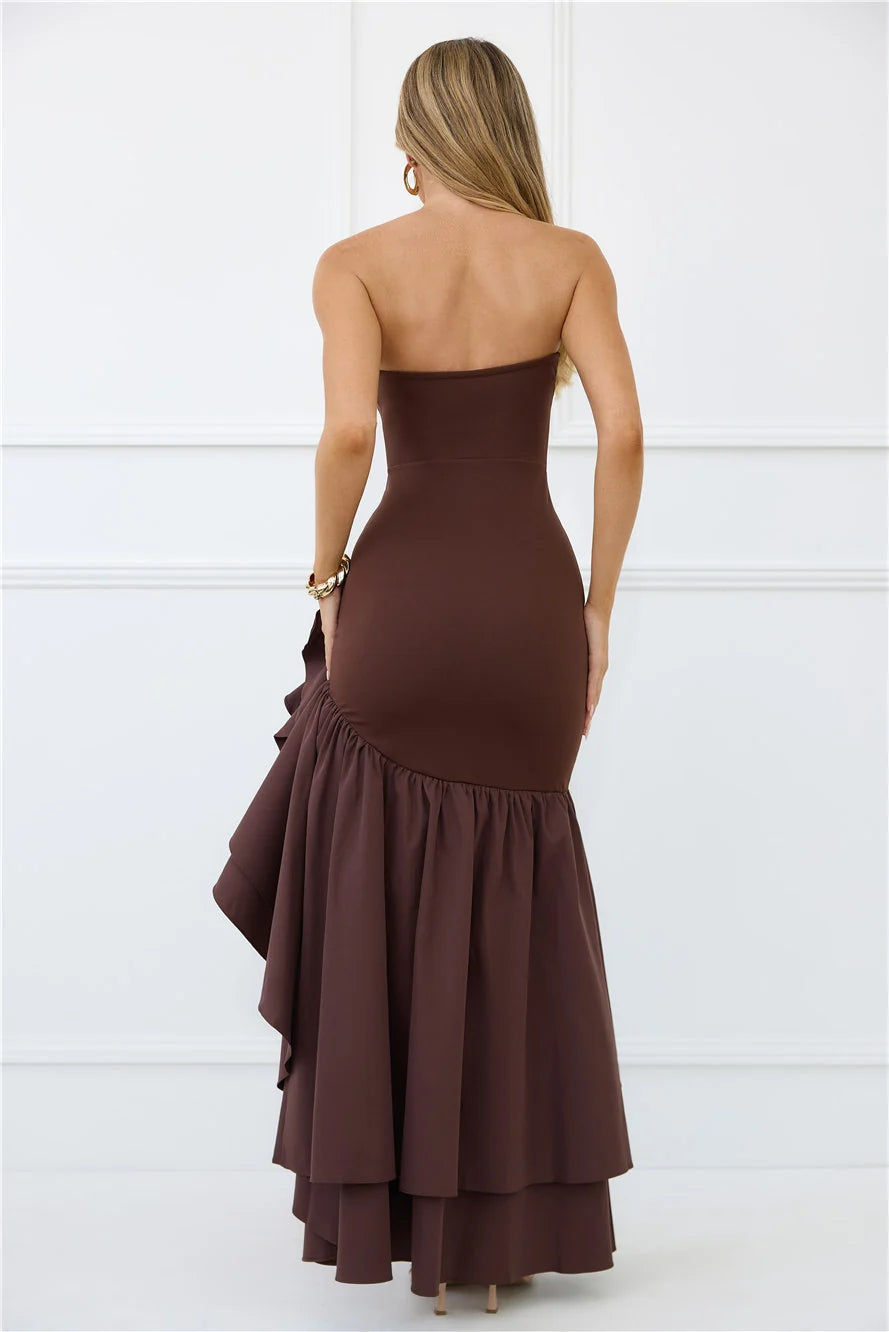 Extravagant Events Strapless Maxi Dress Pink