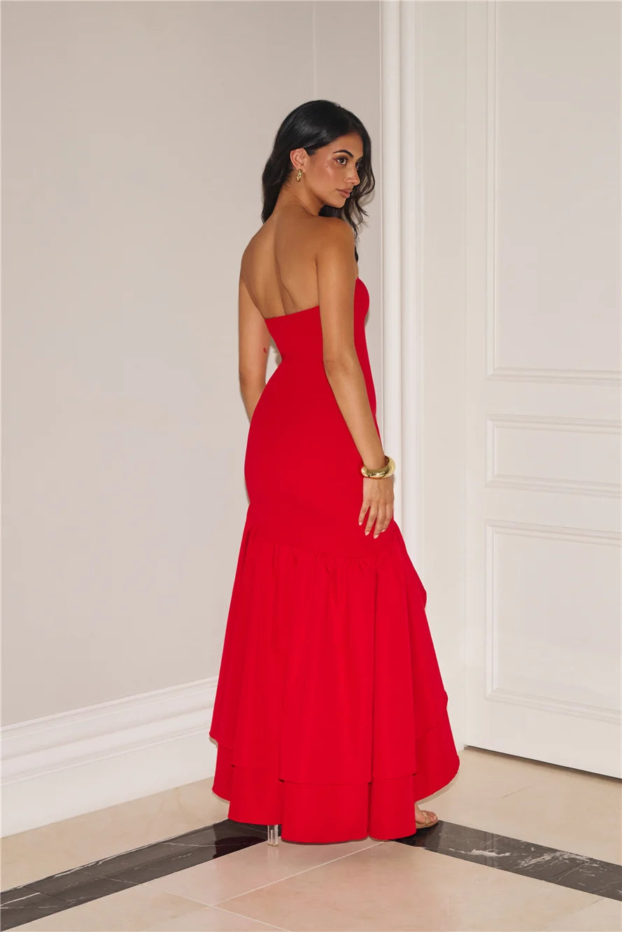 Extravagant Events Strapless Maxi Dress Pink