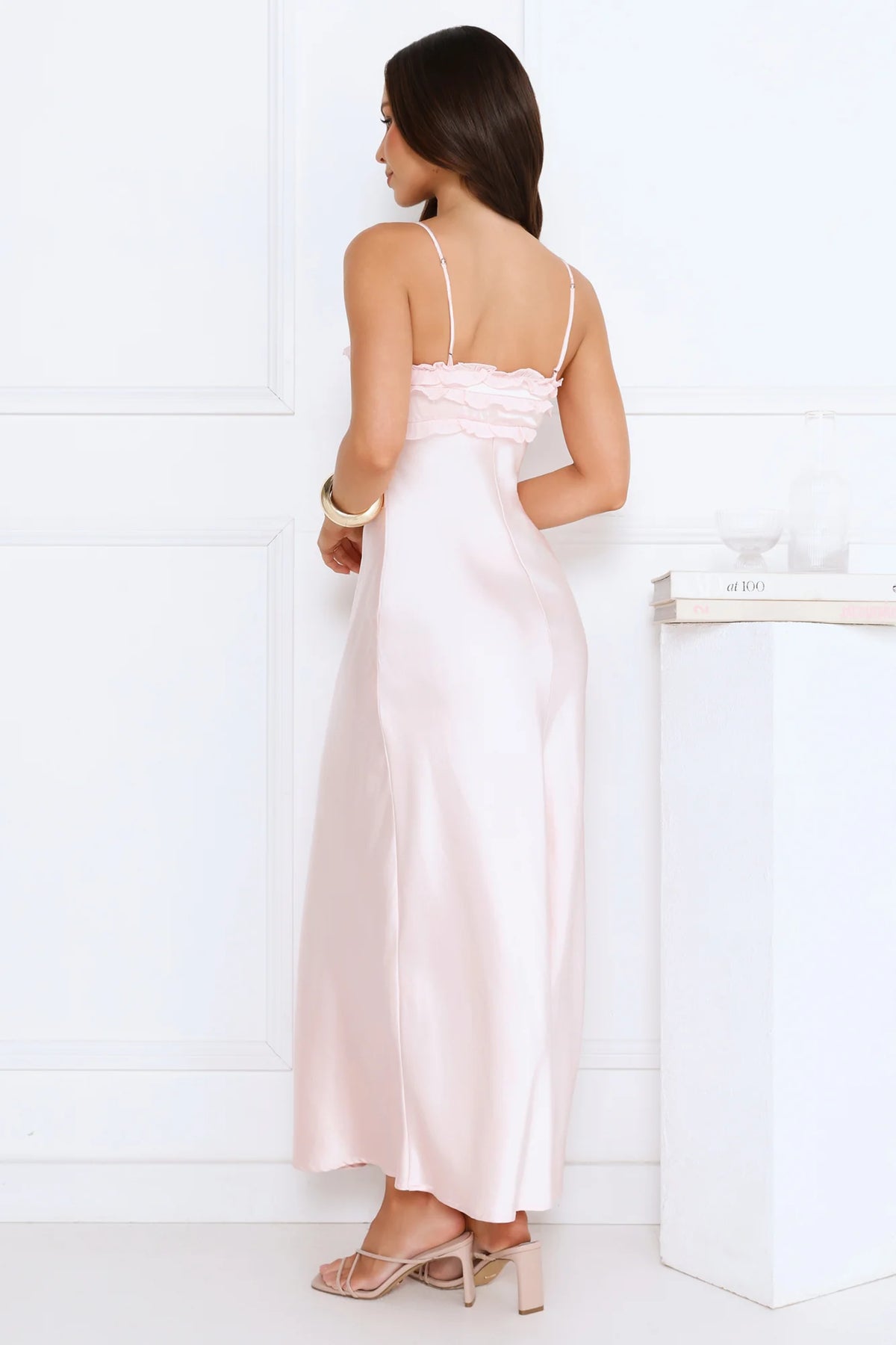 Dreamscape Luxe Satin Maxi Dress Pink