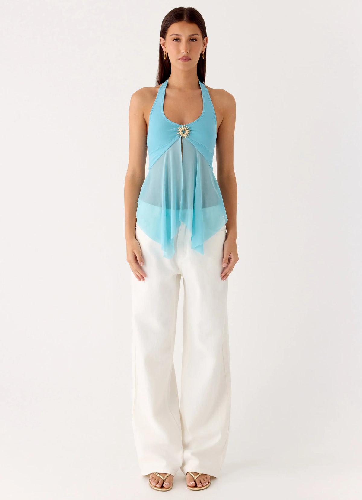 Sunbeam Mesh Top - Blue