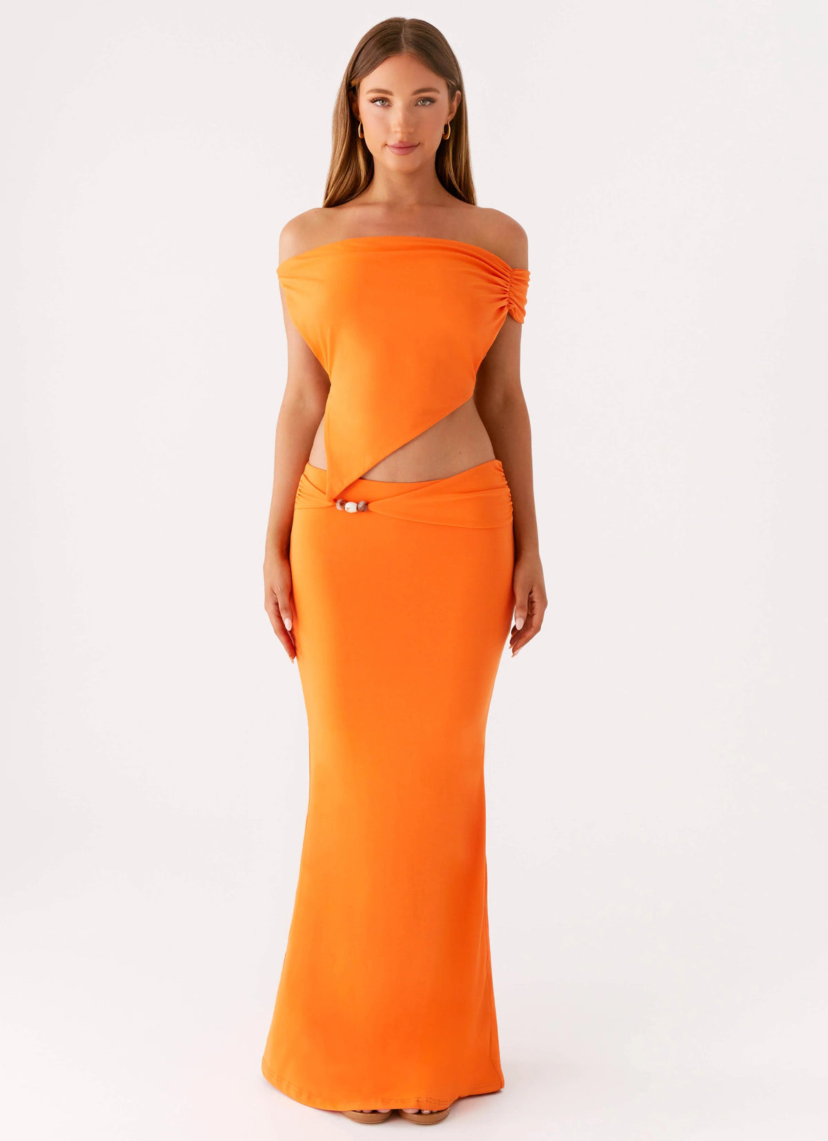 Kamara Off Shoulder Top - Orange