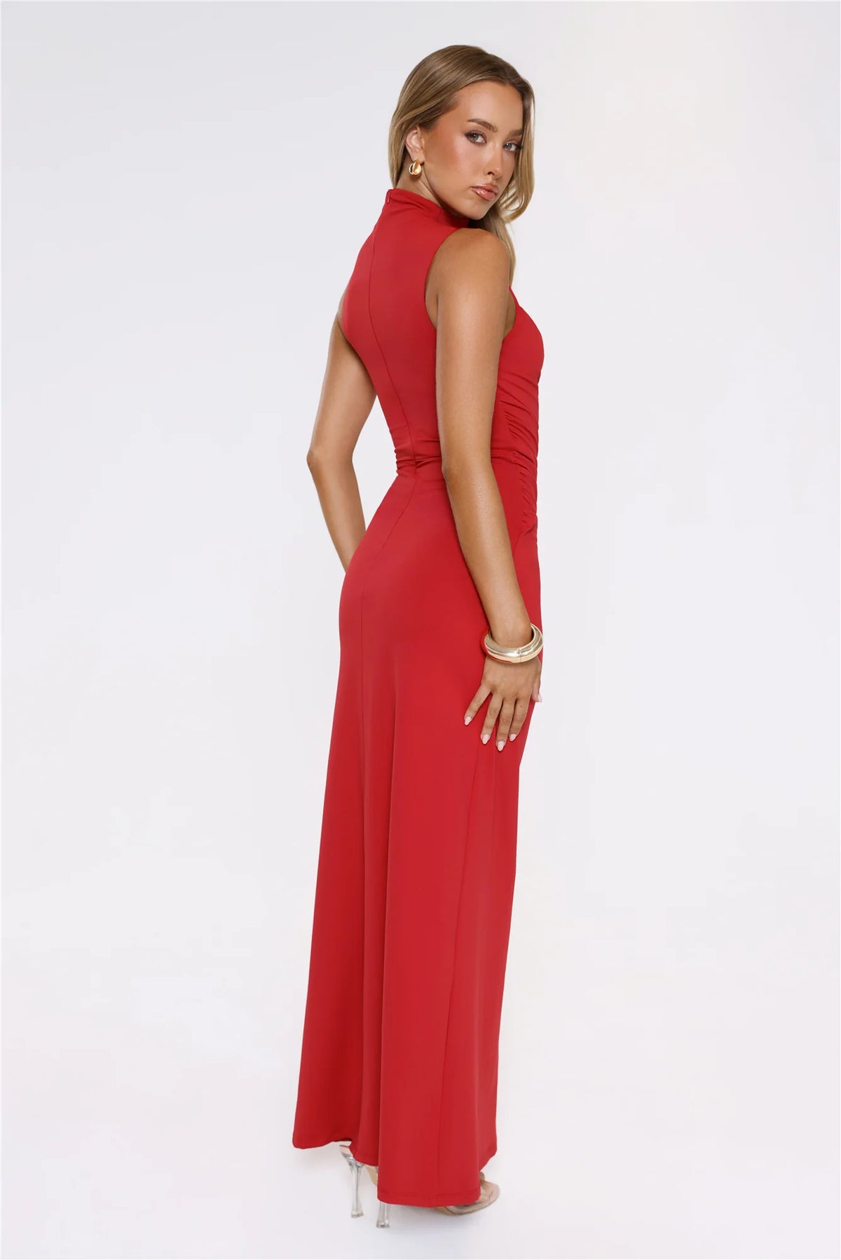 Radiant Petal Maxi Dress Black