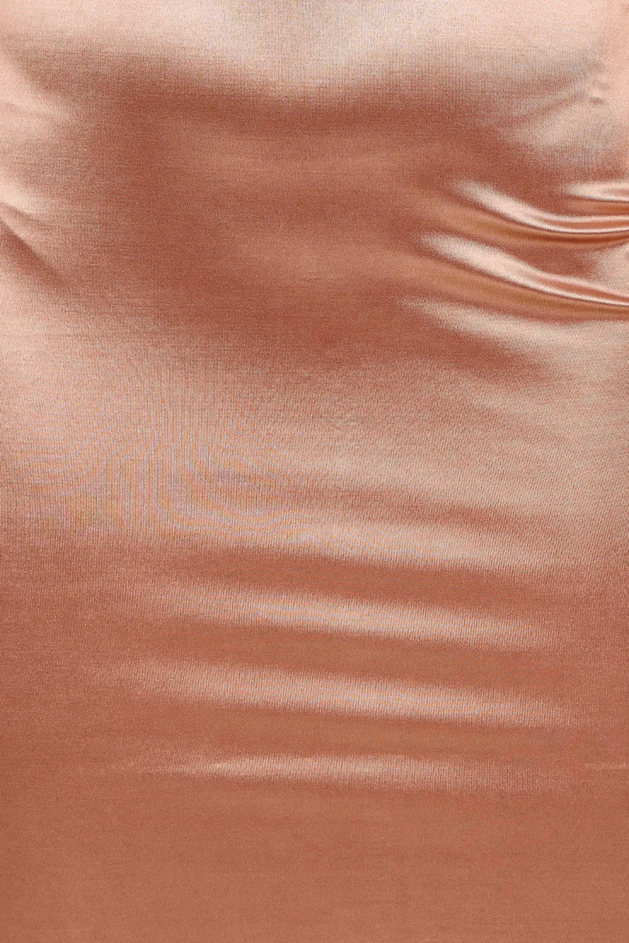 Sunset Views Satin Midi Dress Brown