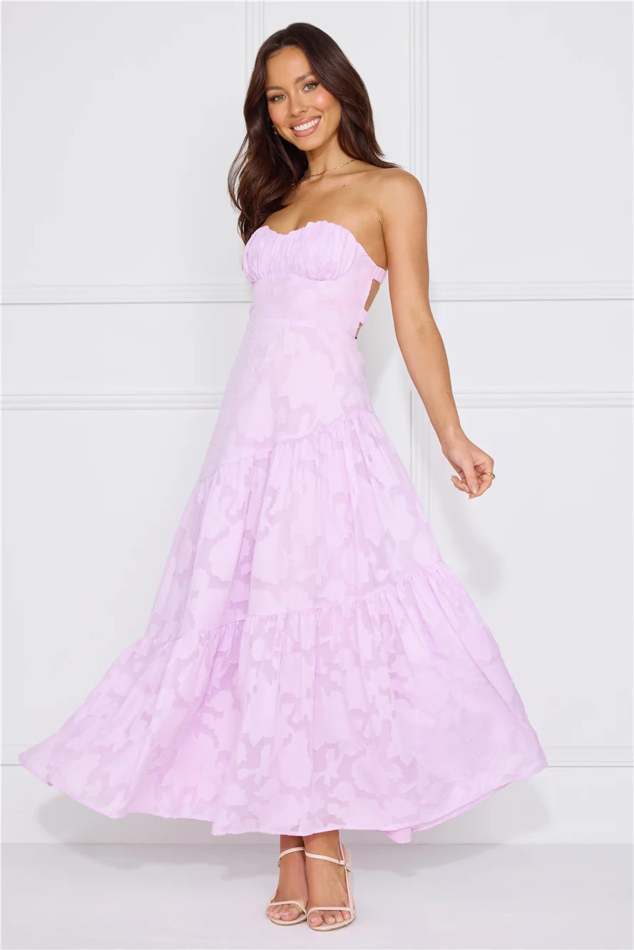 My Best Strapless Maxi Dress Blue