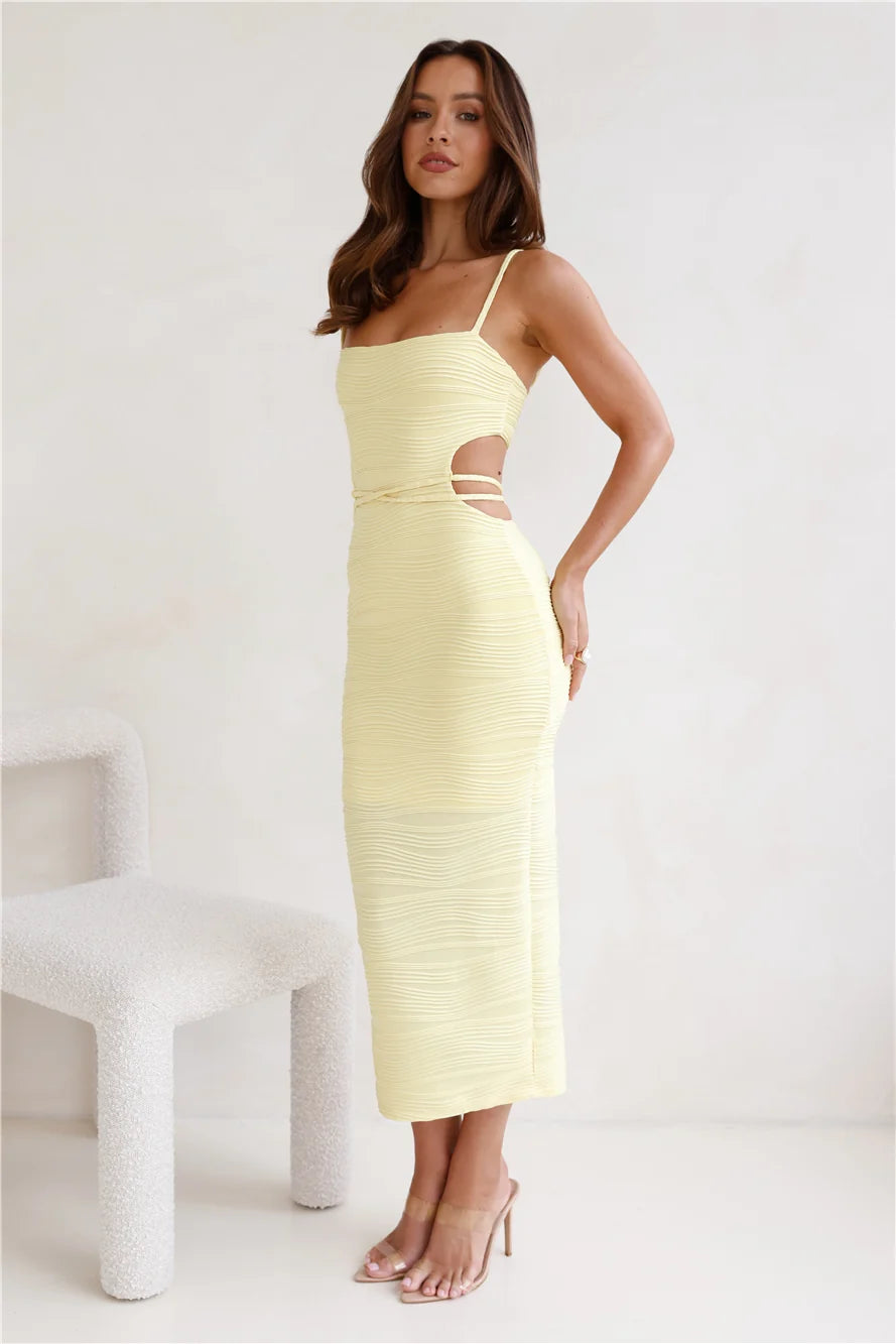 Expanding Horizons Midi Dress Green