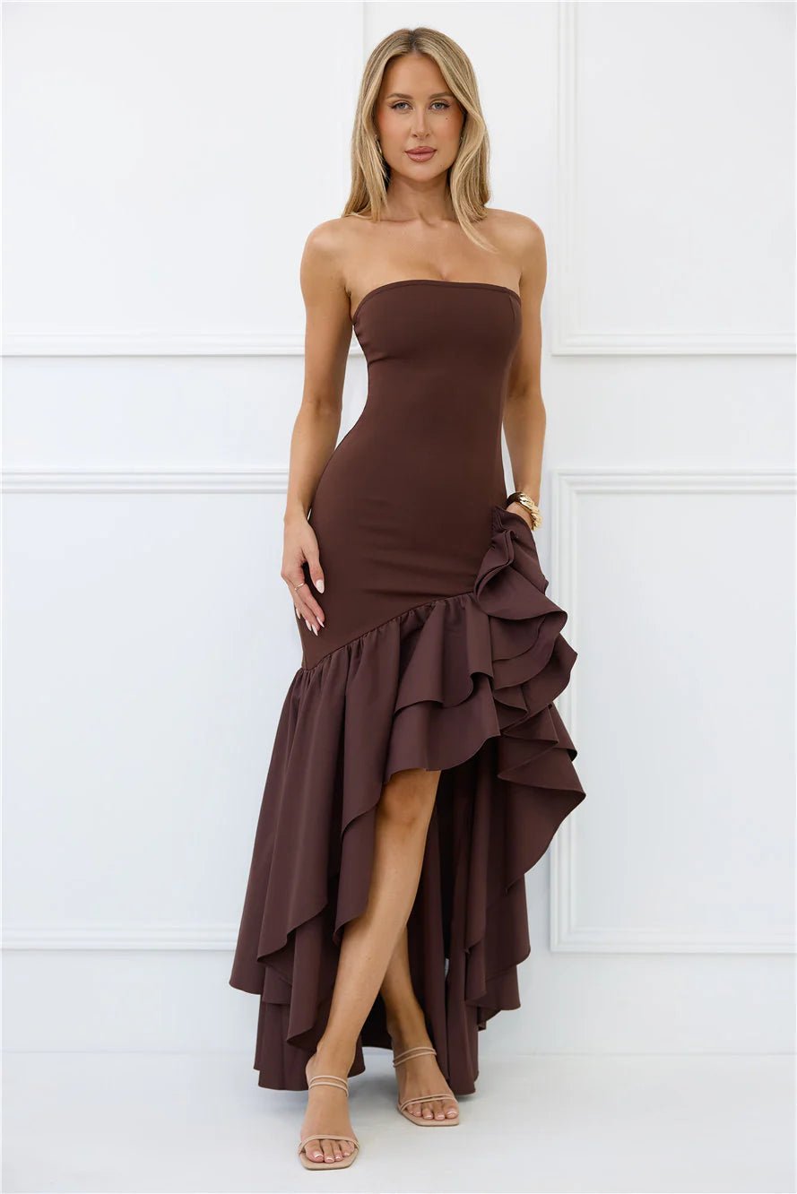 Extravagant Events Strapless Maxi Dress Pink