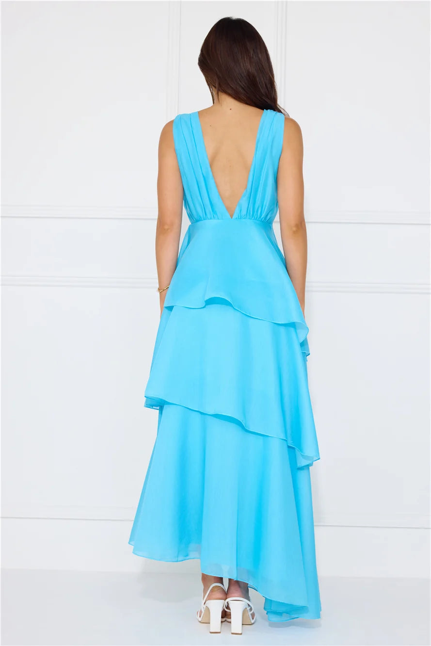 Fashion Zone Maxi Dress Aqua