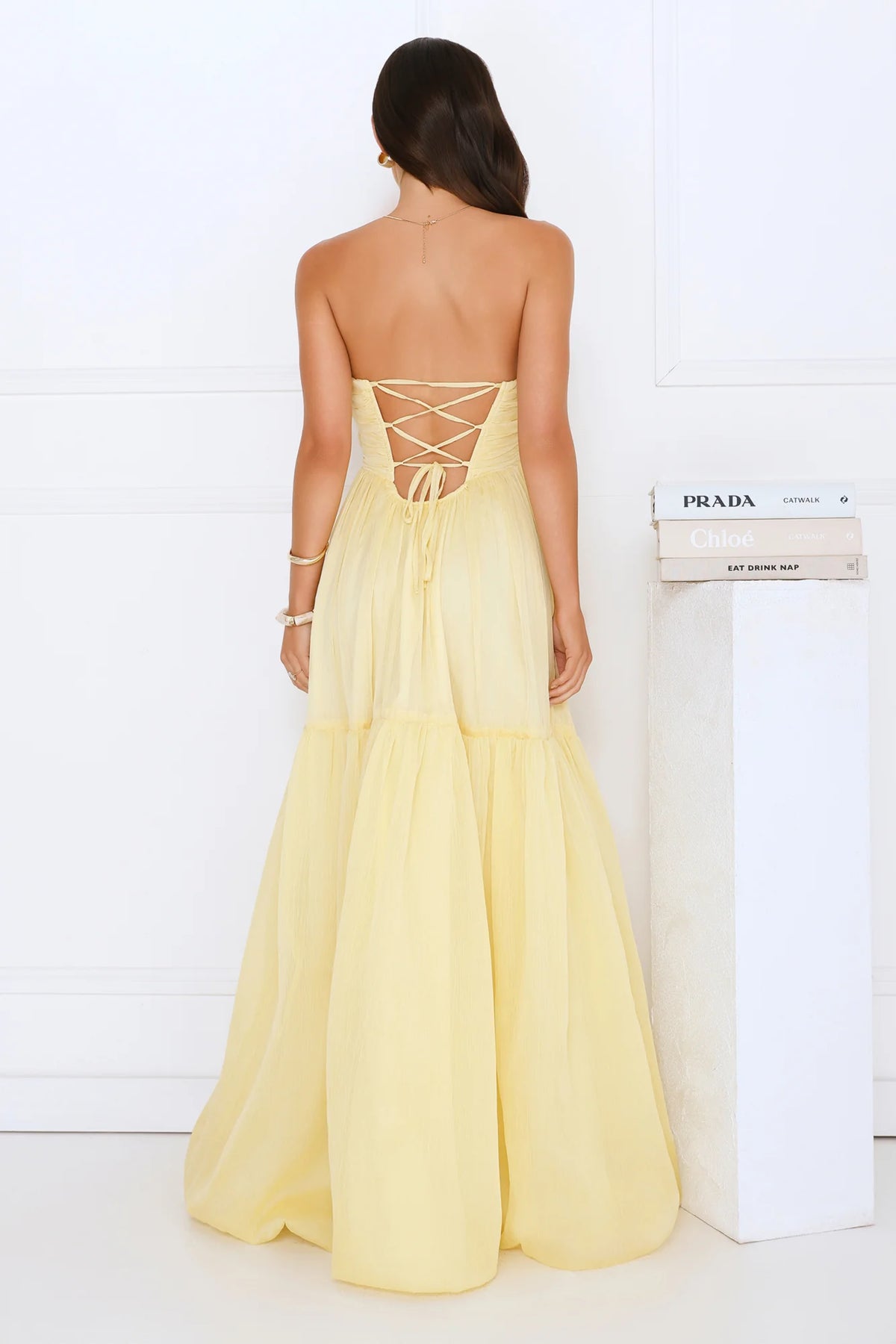 Unforgettable Style Strapless Maxi Dress Pink