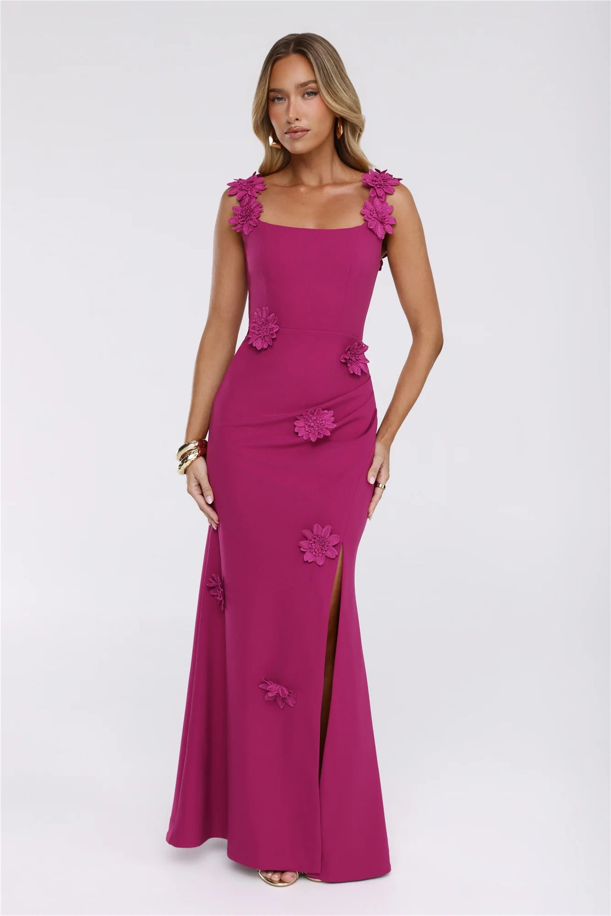 Moonlight Veil Maxi Dress Pink
