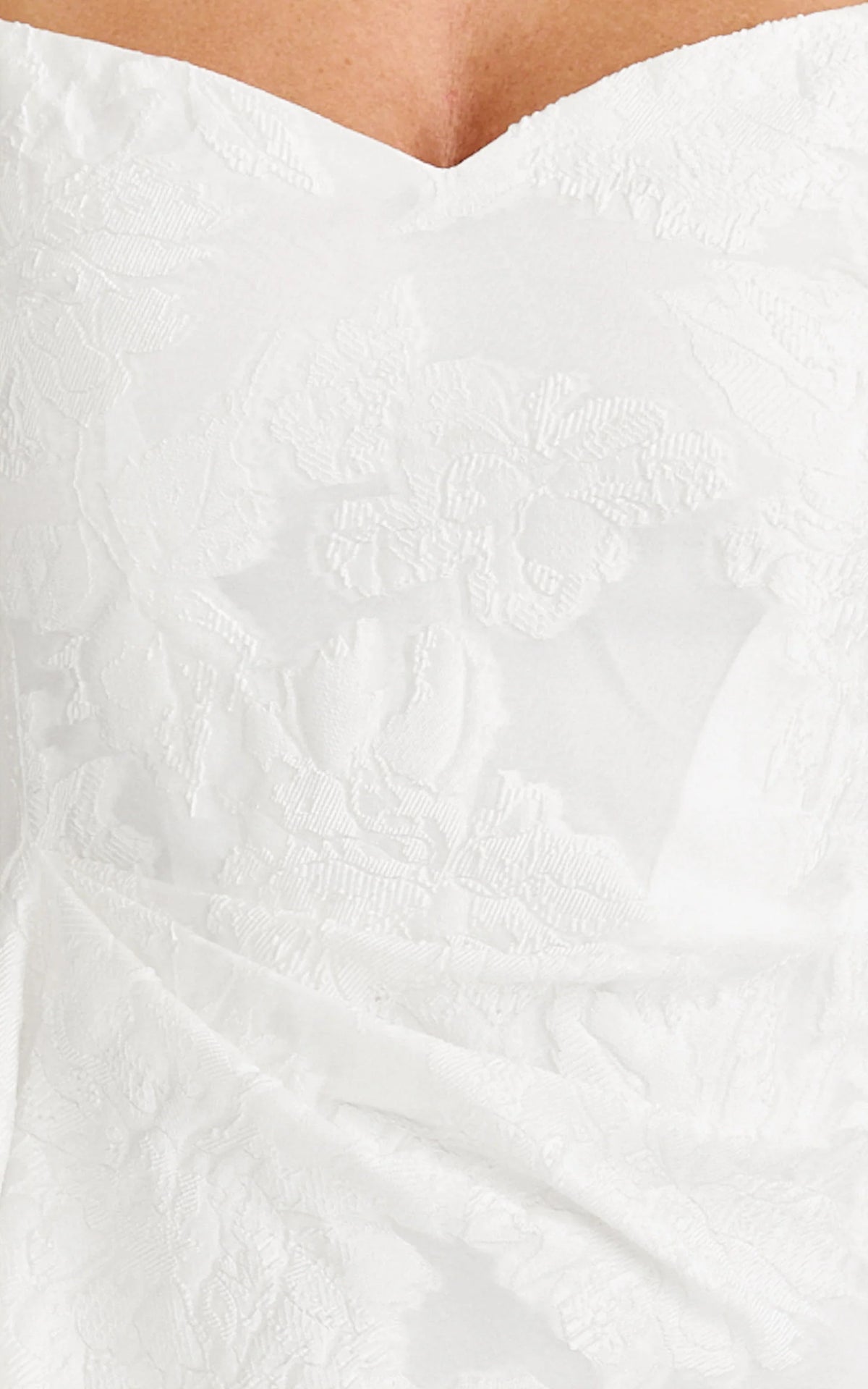 Brailey Mini Dress - Puff Sleeve Fit and Flare Dress in White