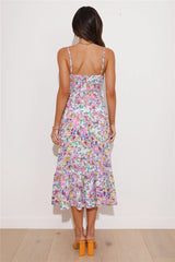 Blooming Scent Midi Dress White