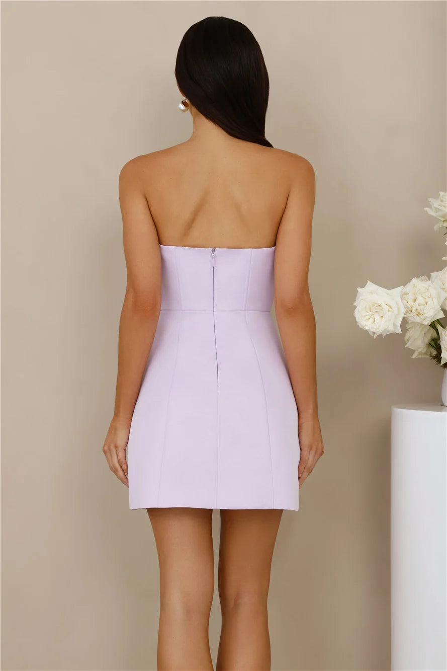 Wild Rose Affair Strapless Mini Dress White
