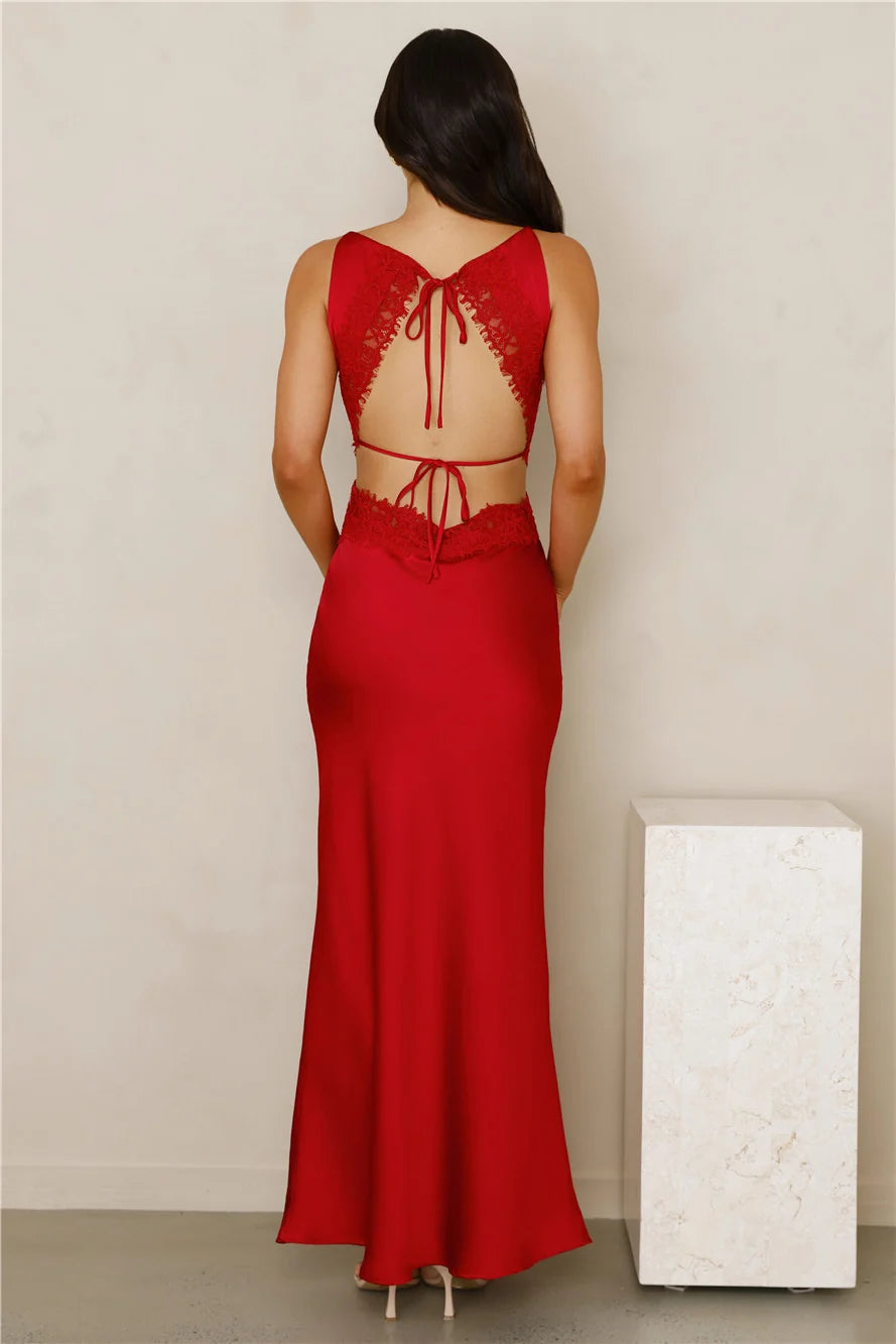 Satin Embrace Maxi Dress Sage