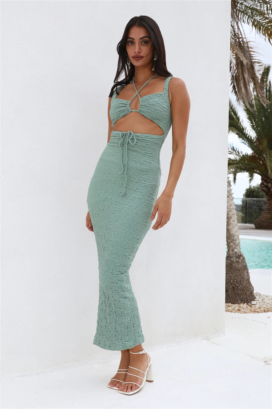 Found Gold Midi Dress Lilac
