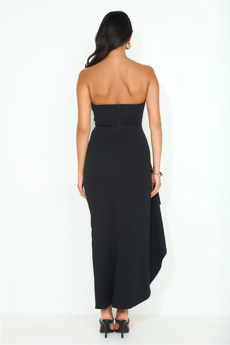 Yes Always Strapless Maxi Dress Blue