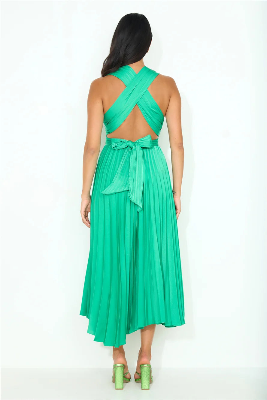 Fabulous 'Fit Midi Dress Green