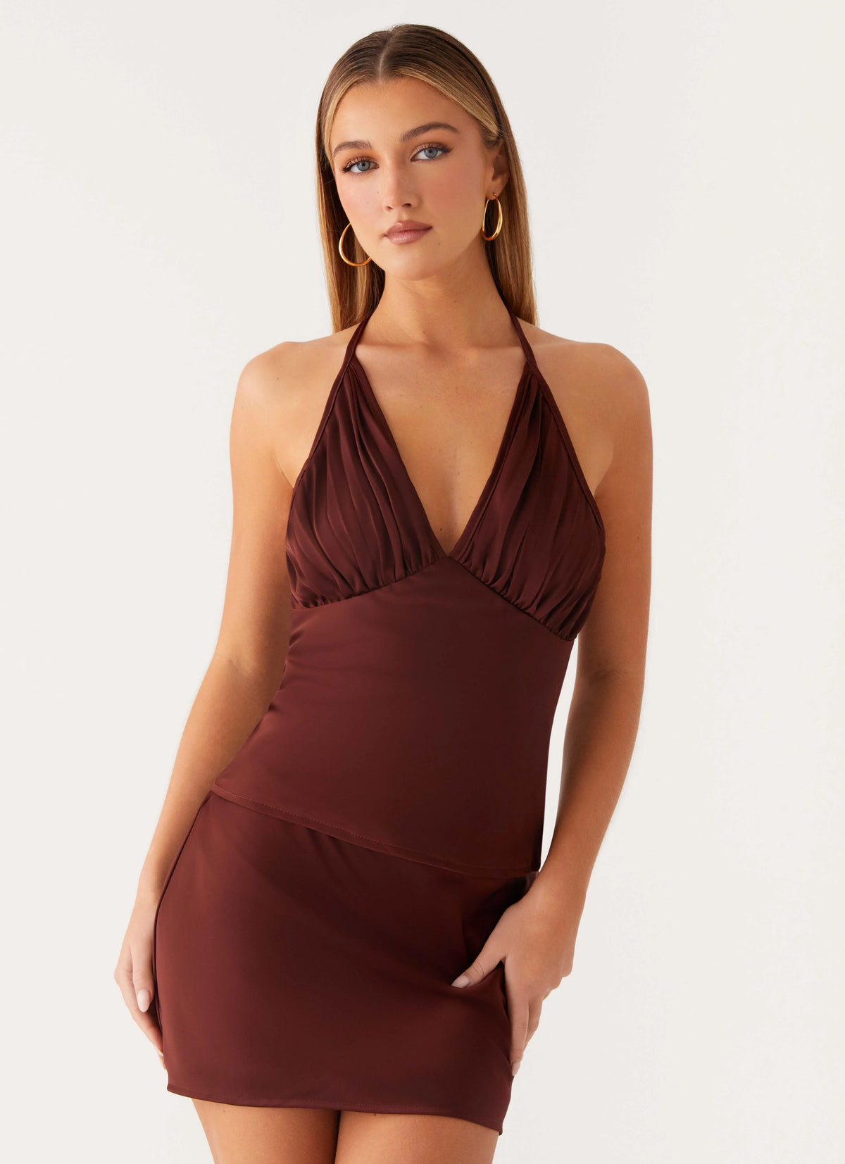 Mabel Mini Skirt - Chocolate