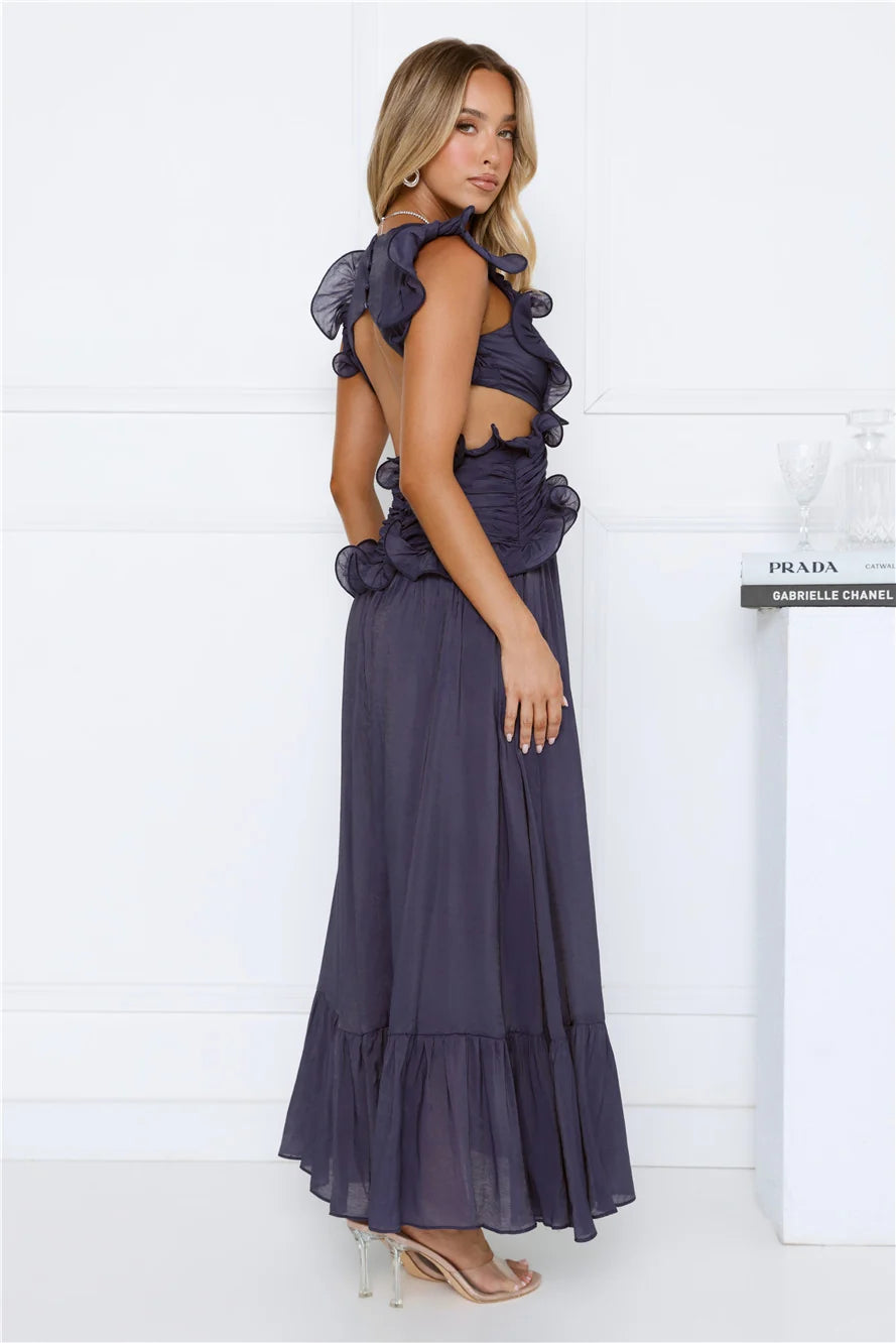 Evening Luxe Maxi Dress Light Blue