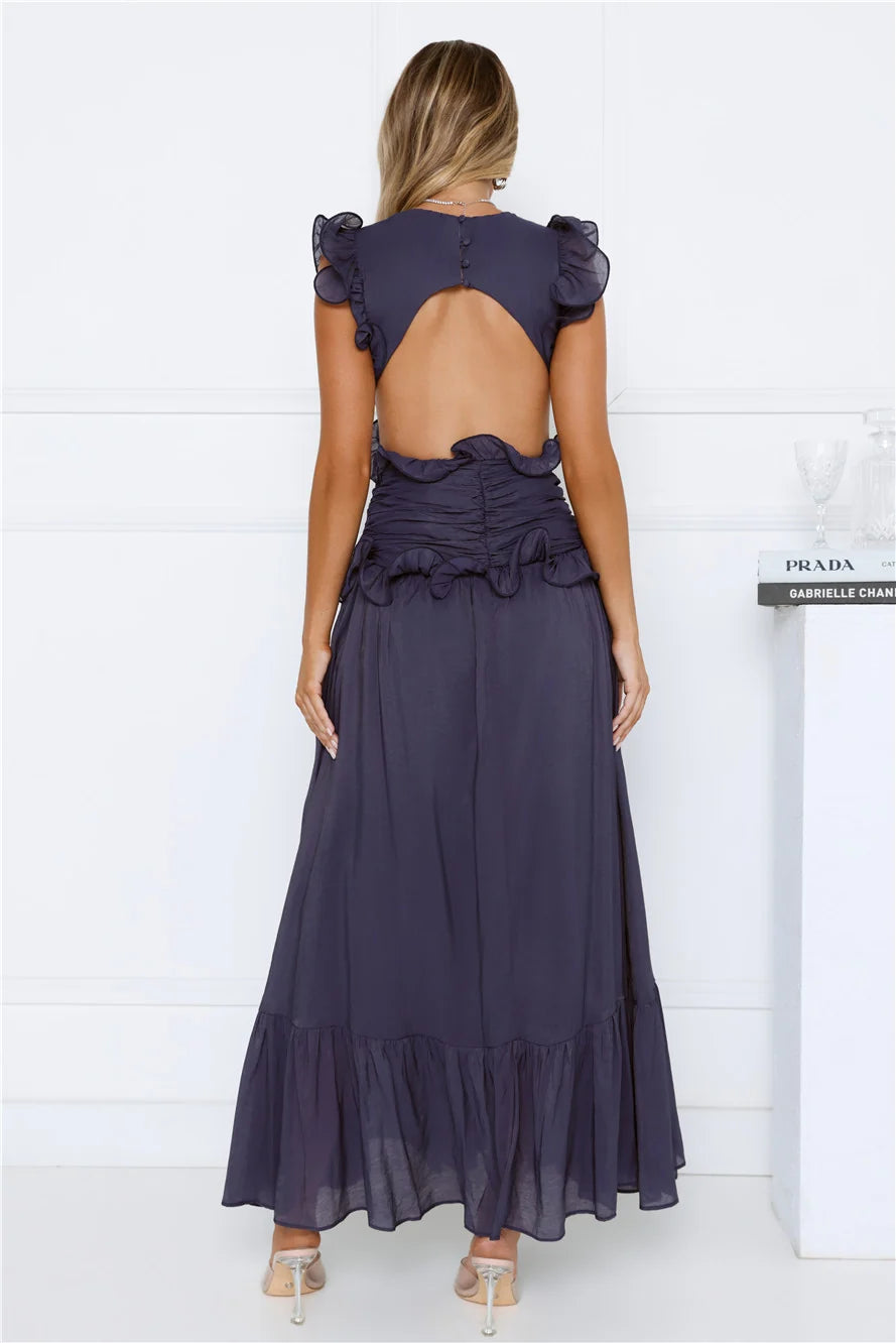 Evening Luxe Maxi Dress Light Blue