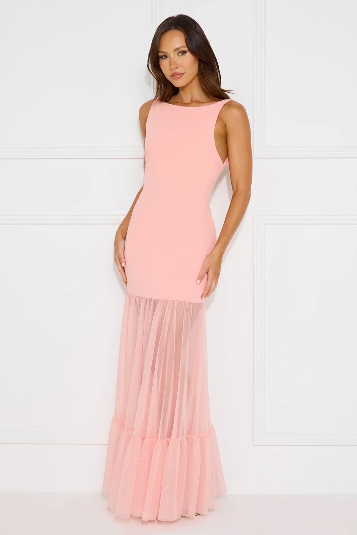 Chic Whispers Maxi Dress Burgundy