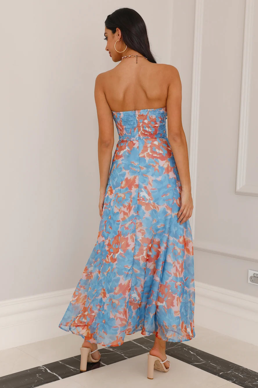 Love Fantasy Midi Dress Blue