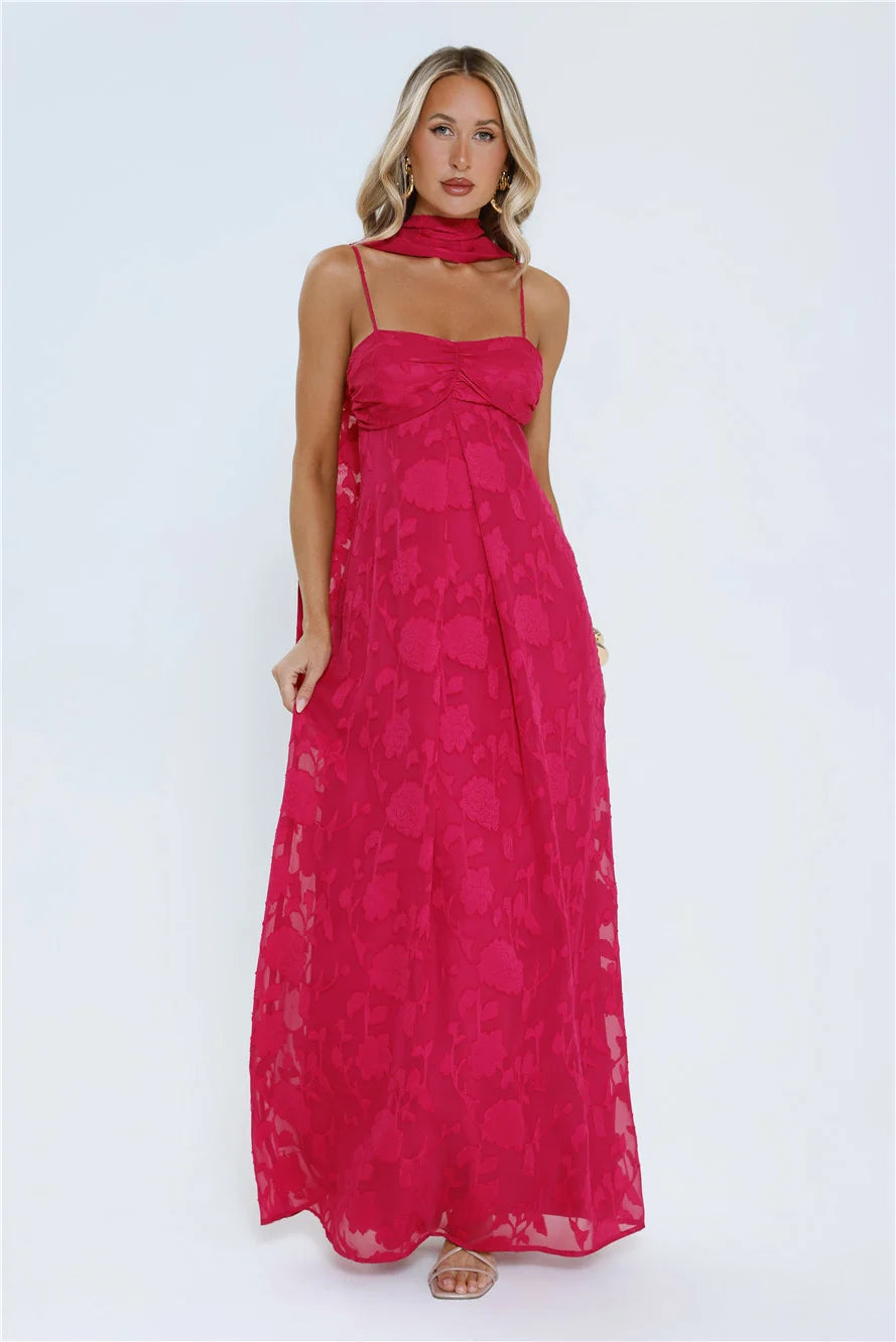 Flirt With Fire Maxi Dress Pink