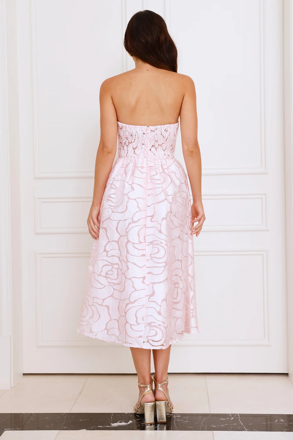 Nora Strapless Midi Dress Butter