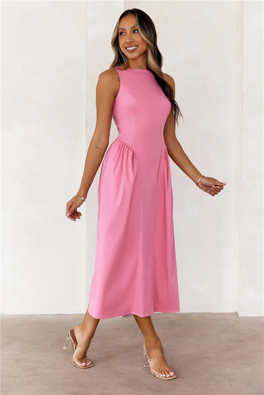 Style Spectacular Midi Dress Orange