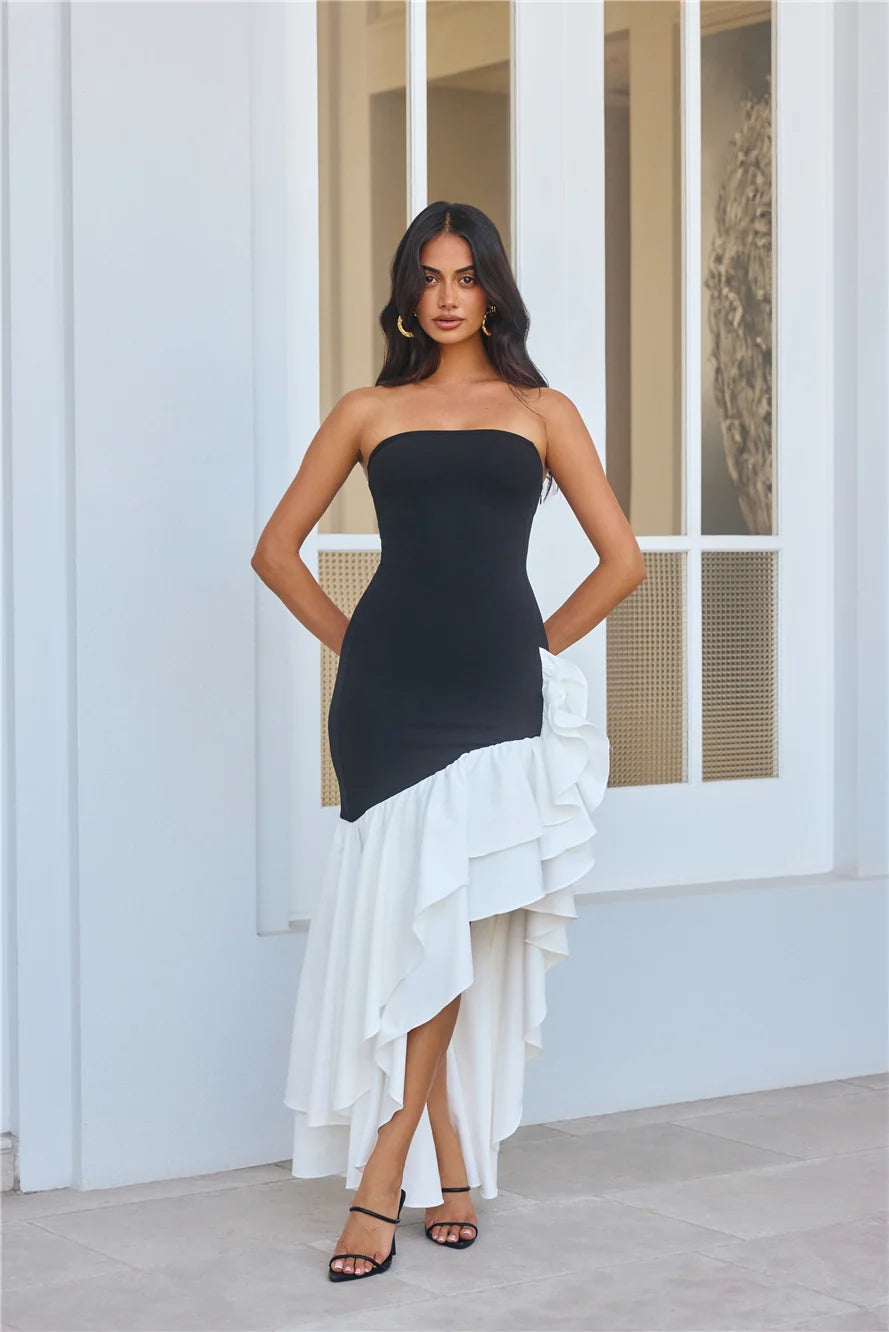 Extravagant Events Strapless Maxi Dress Pink