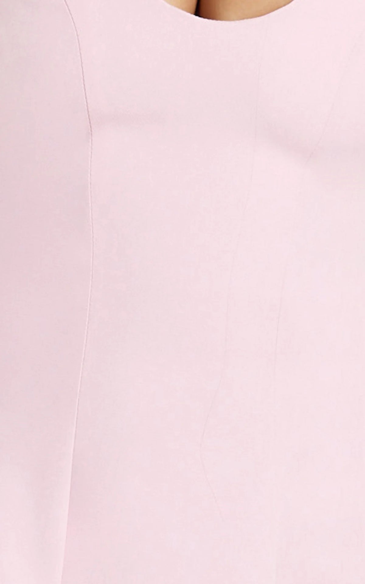 Larah Mini Dress - Low Scoop Neck A Line Dress in Soft Pink