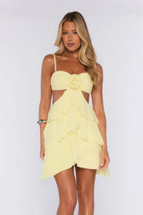 Private Summer Mini Dress Lemon