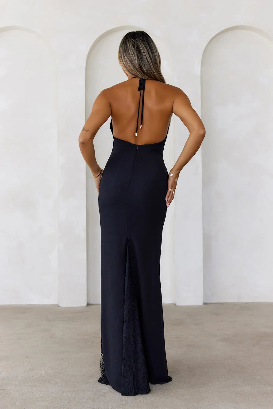 Where Sparks Fly Maxi Dress Black