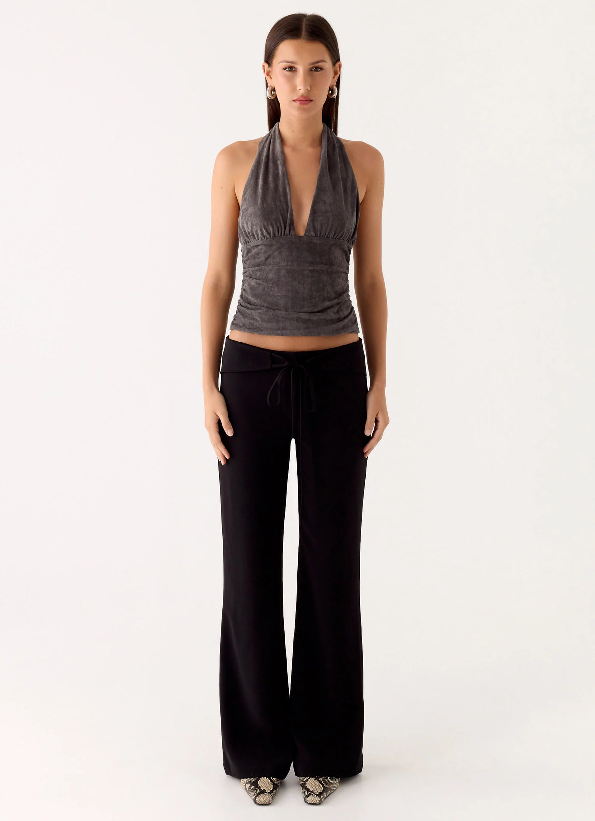 Aylssa Halter Top - Ash