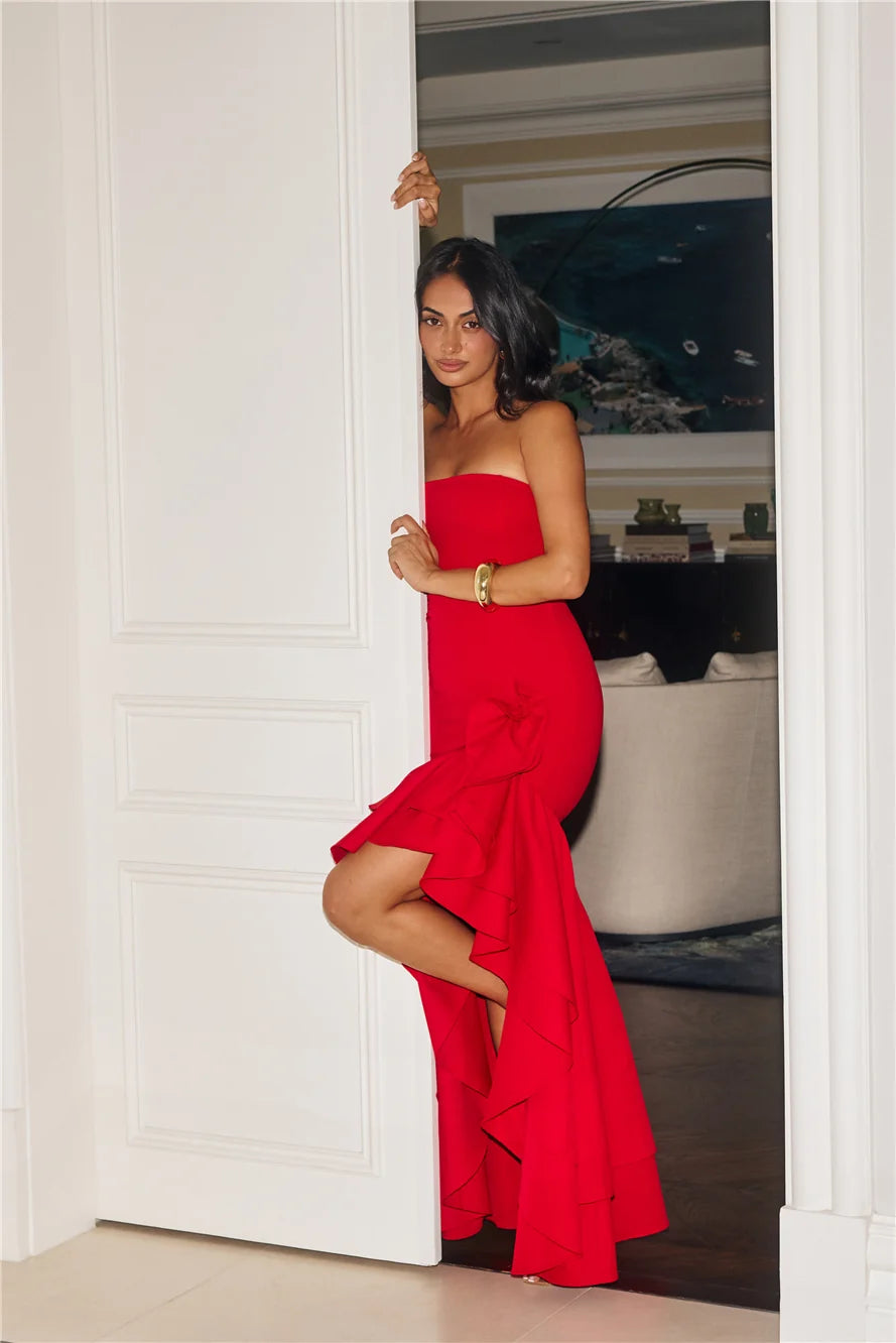 Extravagant Events Strapless Maxi Dress Pink
