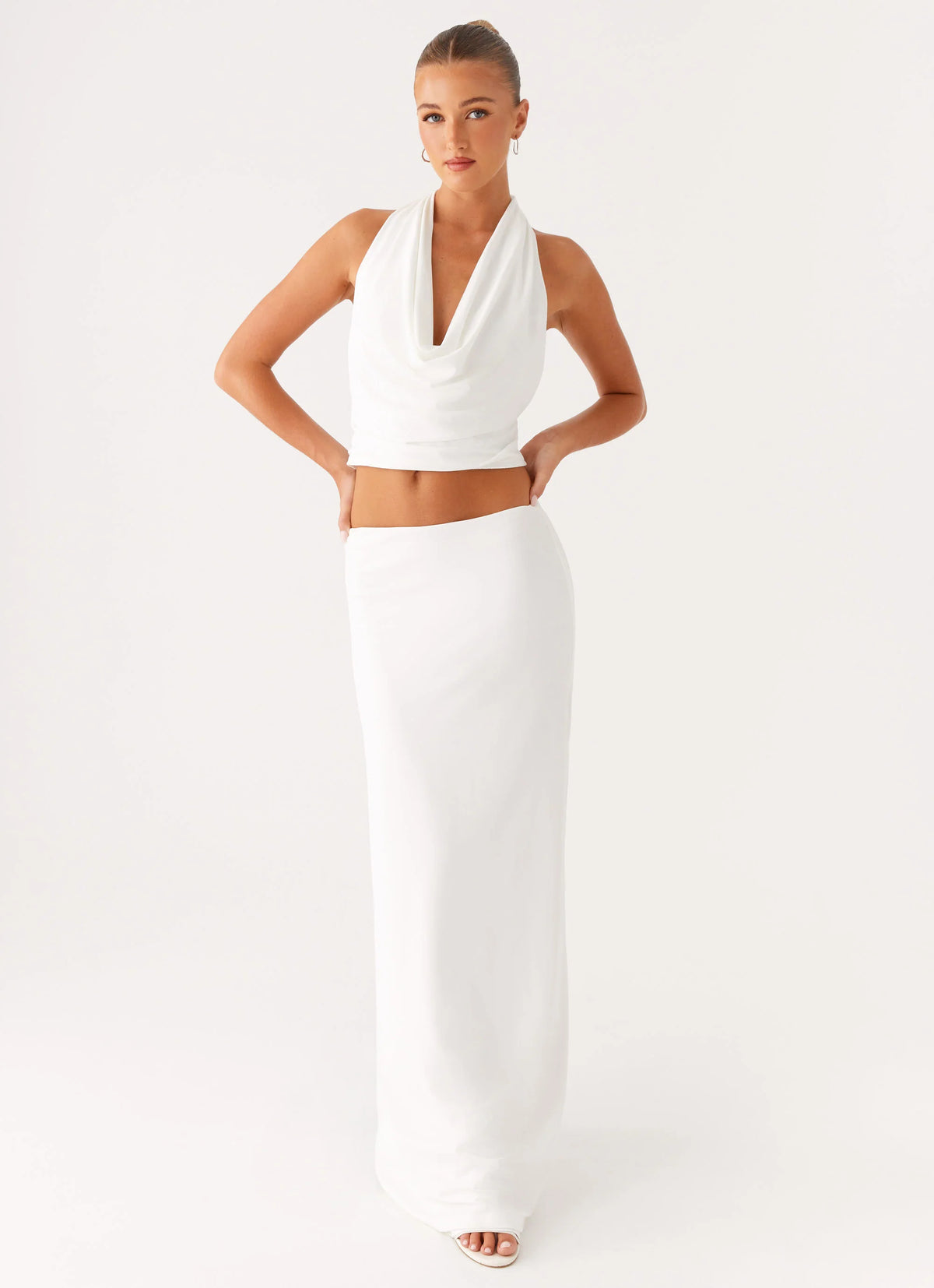 Ashi Cowl Top - White