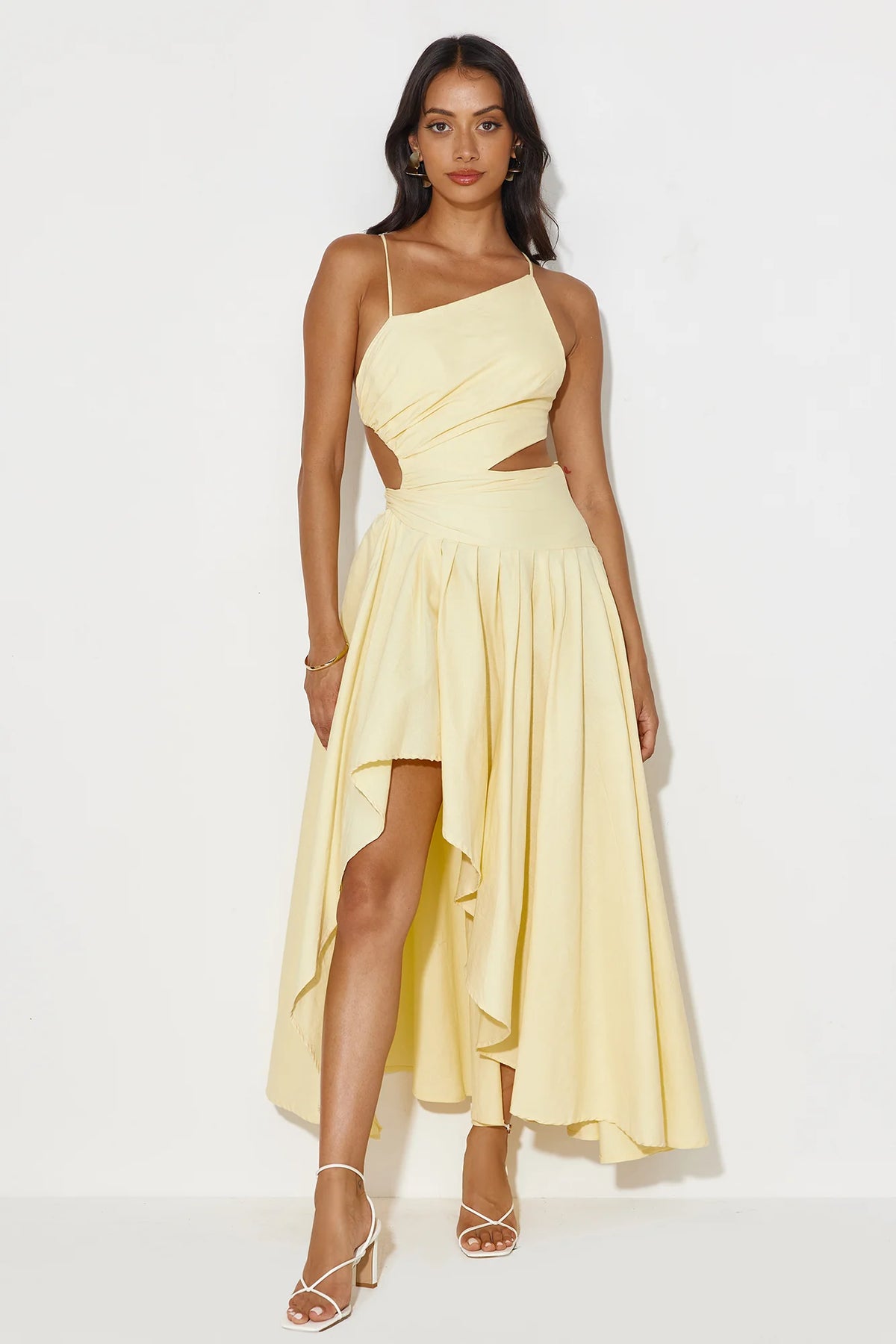 Frolicking Fields Midi Dress Green