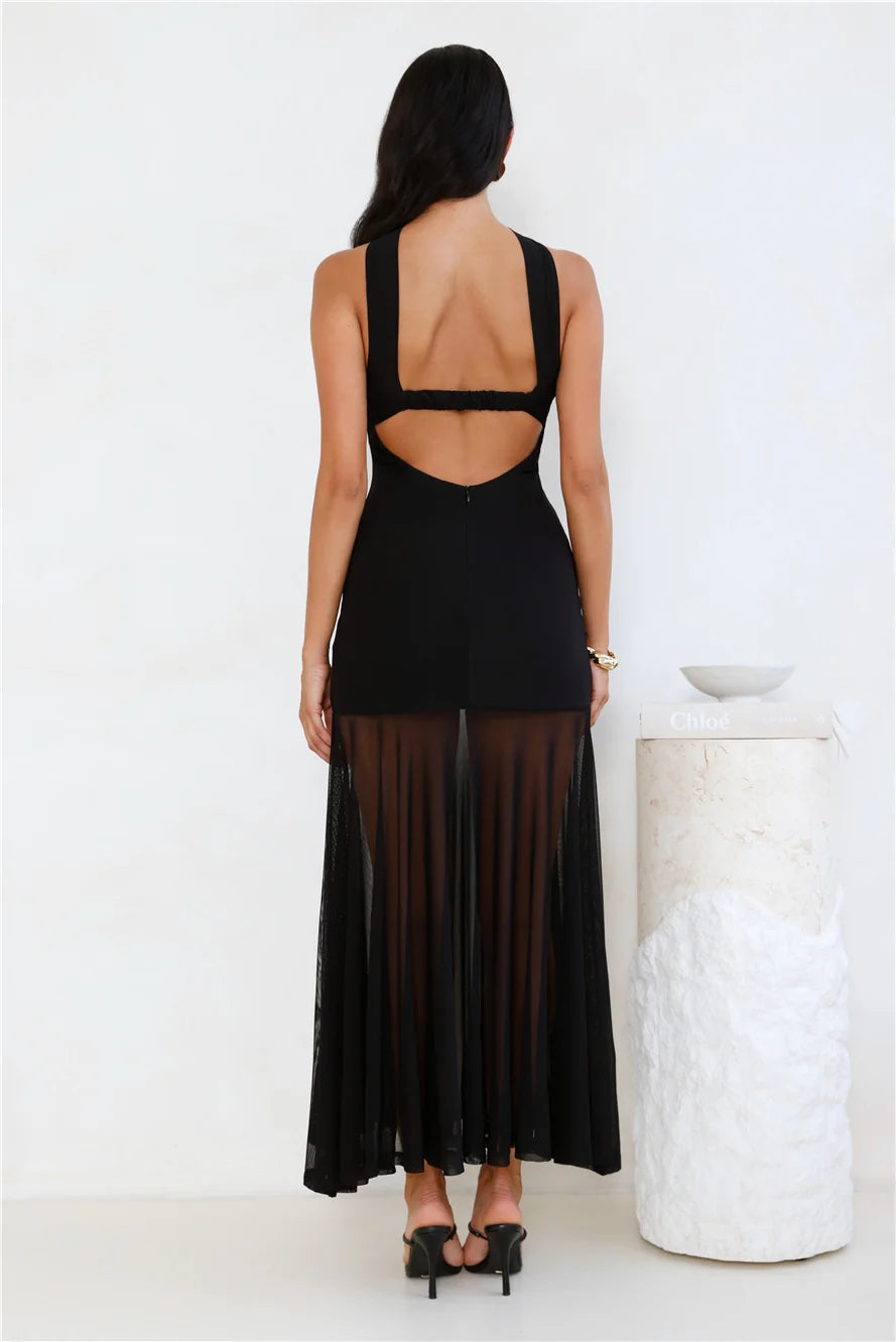 Serene Sway Strapless Maxi Dress Red